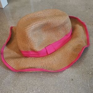 Stylish Pink and Tan Women's Sun Hat